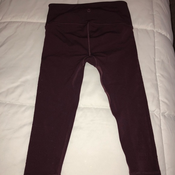 lululemon athletica Pants - Burgundy Lululemon Crop Tights